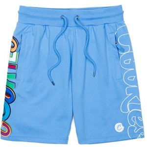 On The Block Cotton Jersey Shorts with Embroidered Appliqué Artwork.